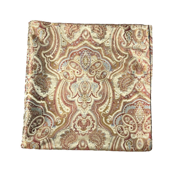 Springmaid Beautiful Fabric Shower Curtain Vintage 90s Gold Red Blue Print 70x72 - Picture 3 of 7